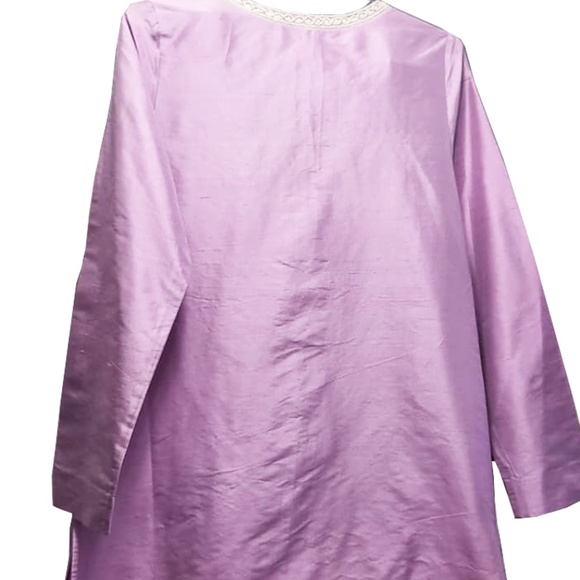 Sachin + Babi for Ankasa Embroidered Lavender Silk Tunic Top - EUC - Picture 2 of 5